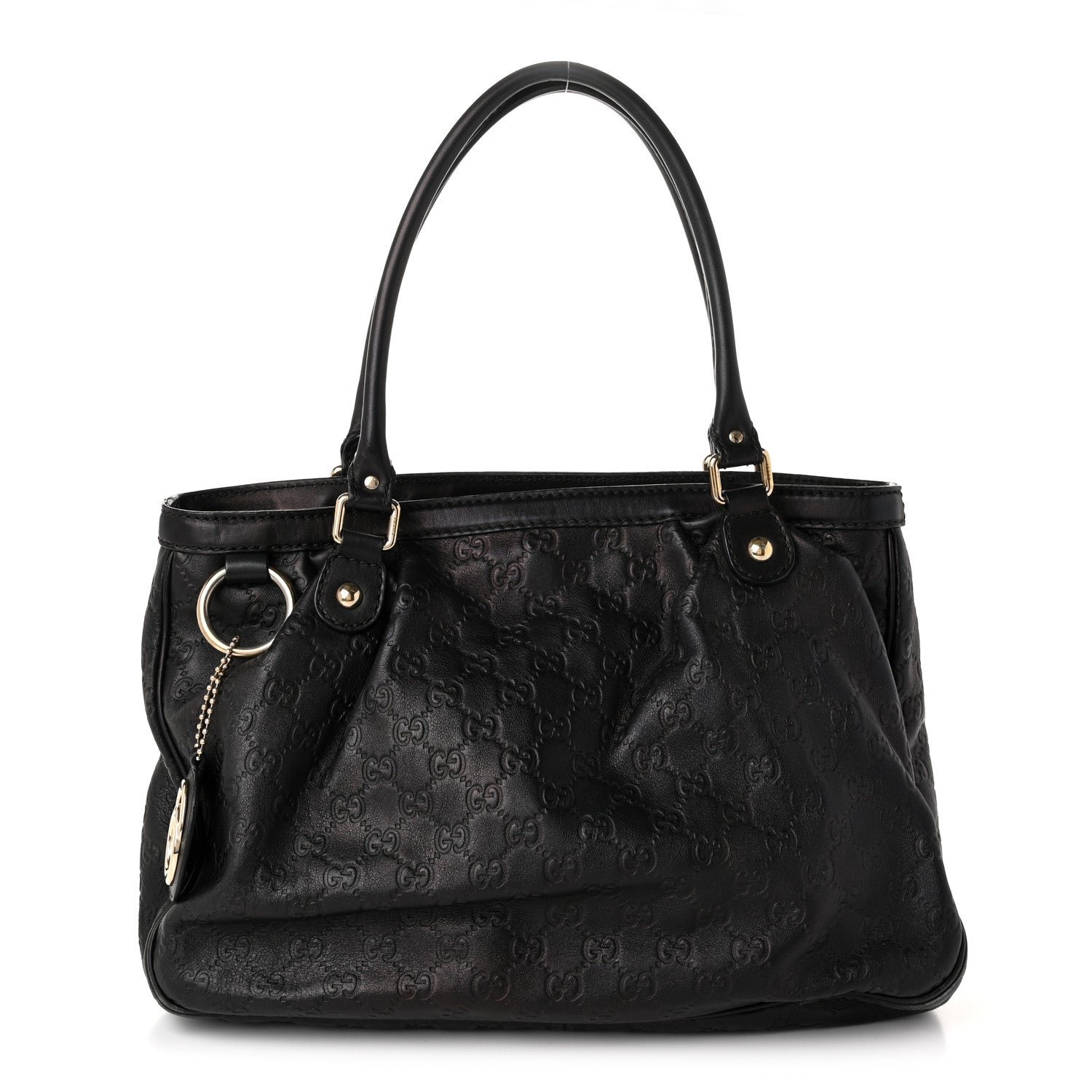 Gucci Guccissima Medium Sukey Top Handle Tote Black