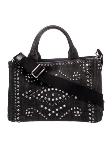 Denim Top Handle Bag