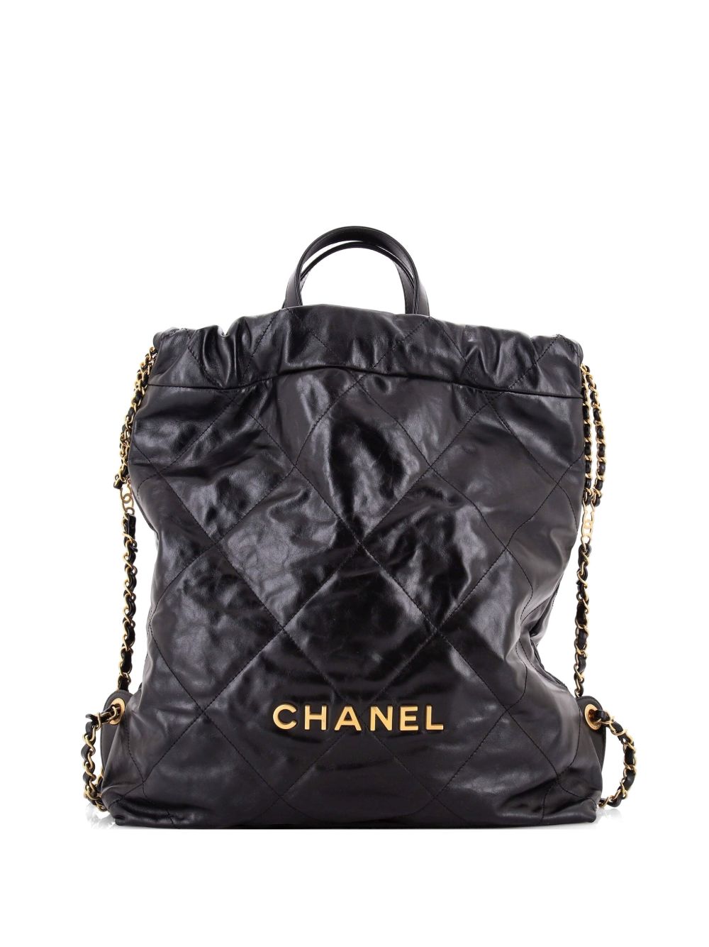 22 Chain Quilted Calfskin Medium backpack