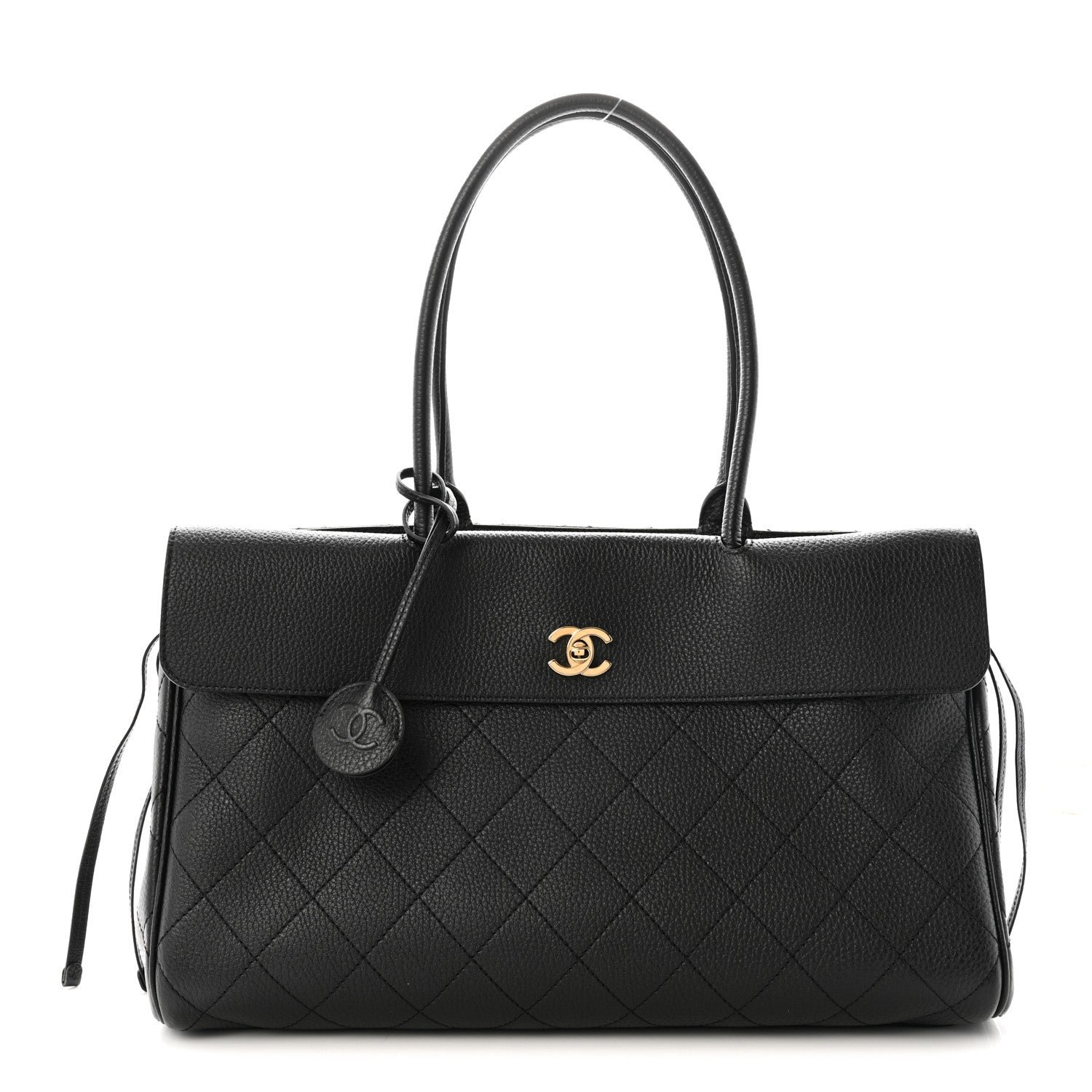 Chanel Grained Calfskin Stitched Urban Essentials Shopping Bag Black