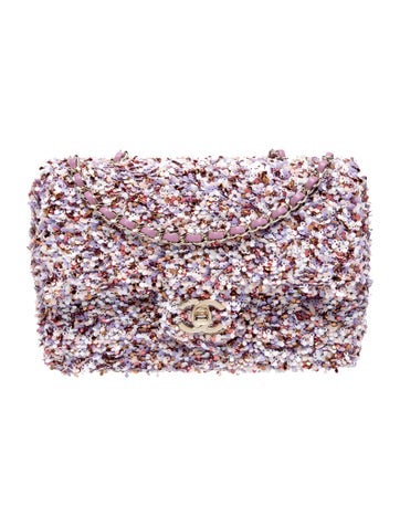 2026 Mini Rectangular Sequin Flap Bag w/Tags