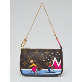 Louis Vuitton Louis Vuitton Monogram Canvas Christmas Animation 2018 Mini Accessories Pochette Bag