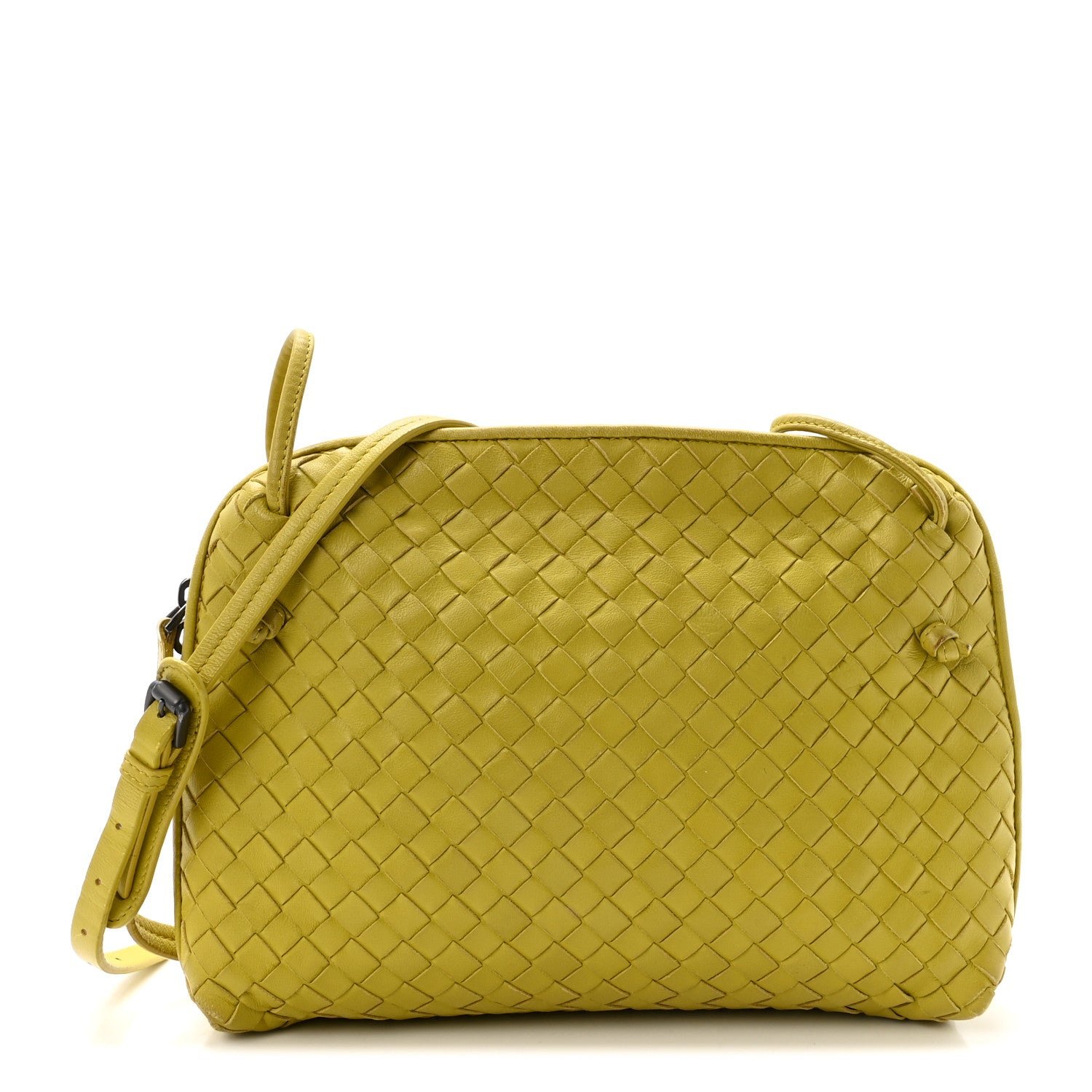 Bottega Veneta Nappa Intrecciato Nodini Crossbody Messenger Green