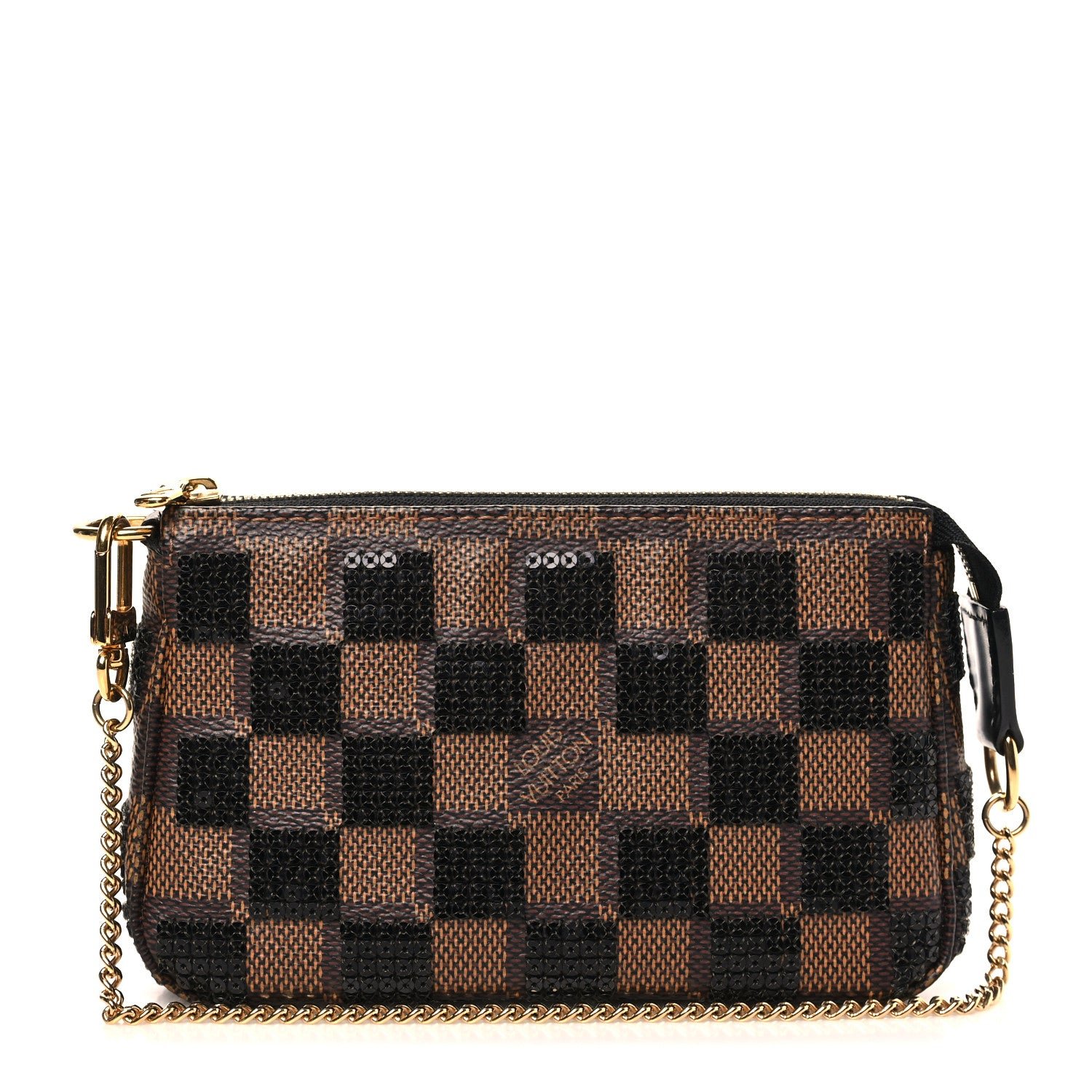 Louis Vuitton Damier Paillettes Mini Pochette Accessories Black