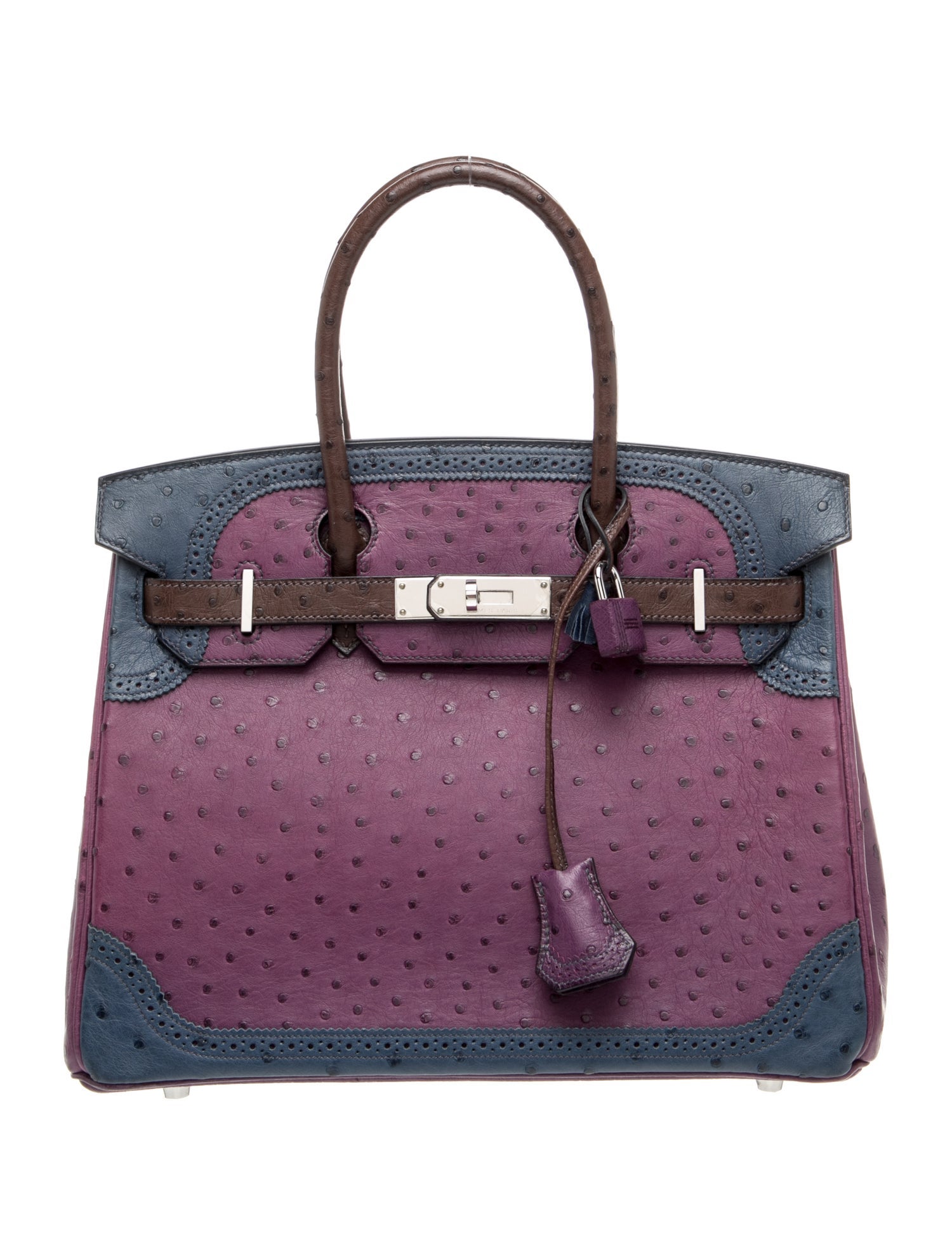 Hermes Ostrich Ghillies Birkin 30