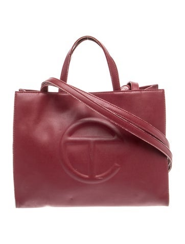 Vegan Leather Medium Oxblood Shopping Bag Medium