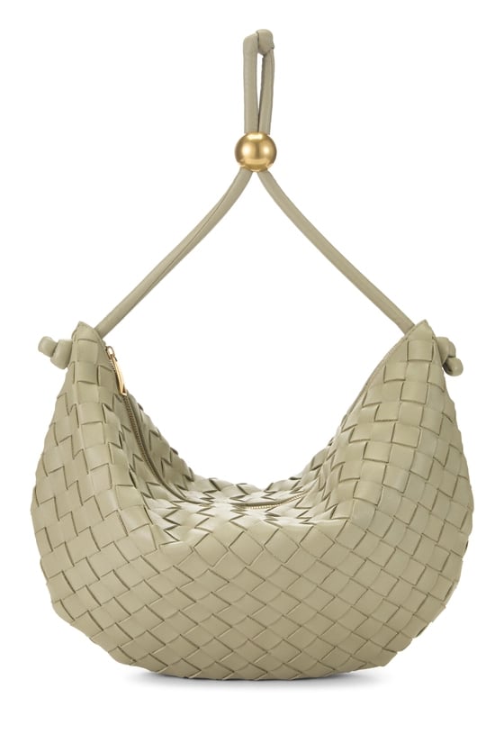 Bottega Veneta Green Intrecciato Turn Pouch Medium
