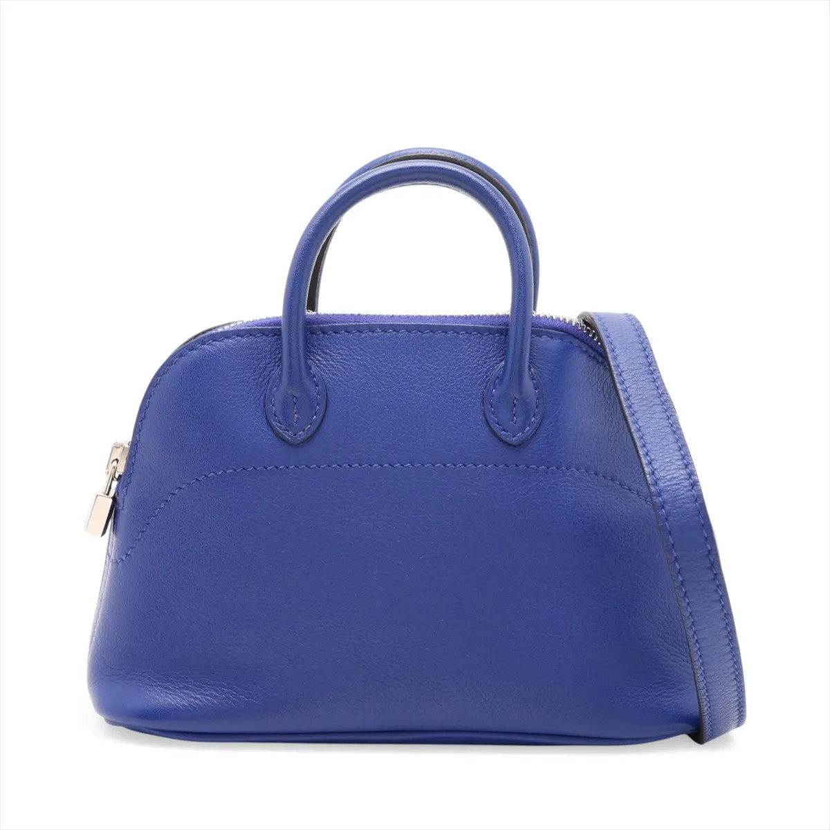 Hermes Hermès Tiny Bolide Veau Swift Blue Electric Silver Metal Fittings
