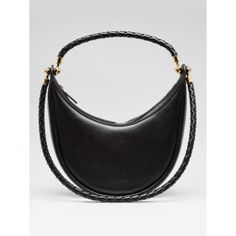Bottega Veneta Bottega Veneta Black Leather Hula Hoop Shoulder Bag