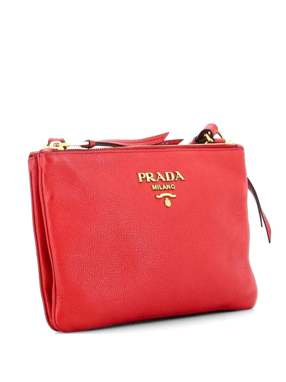 Double Zip Vitello Daino Small crossbody bag