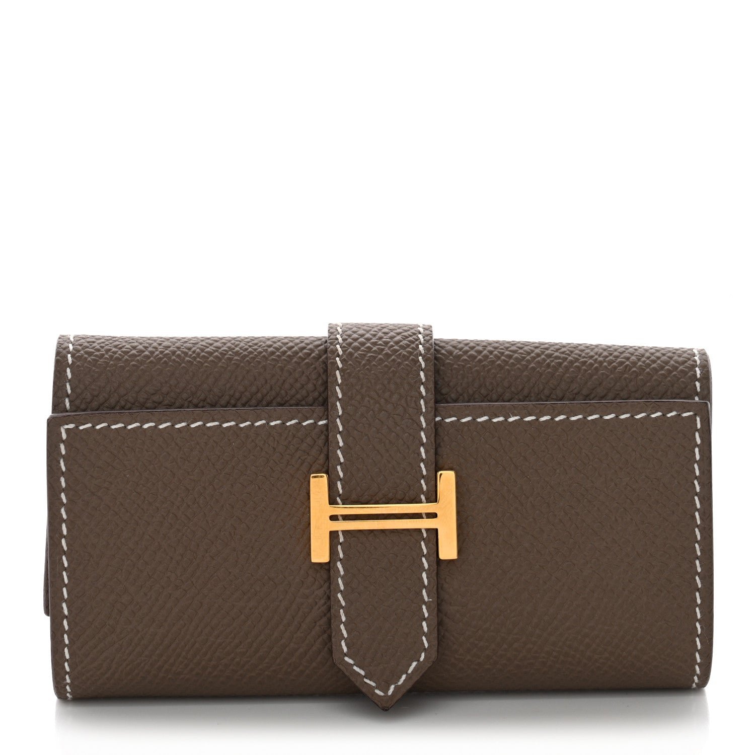 Hermes Epsom Bearn Multicles 4 Key Holder Etoupe