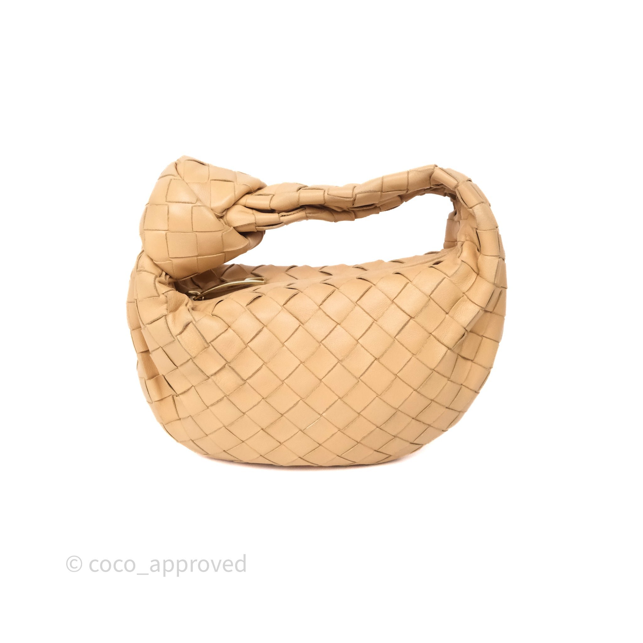 Bottega Veneta Bottega Veneta Mini Jodie Bag Beige Intrecciato Lambskin