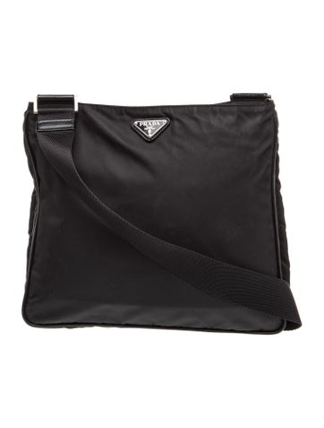 Prada Enameled Metal Triangle Shoulder Bag