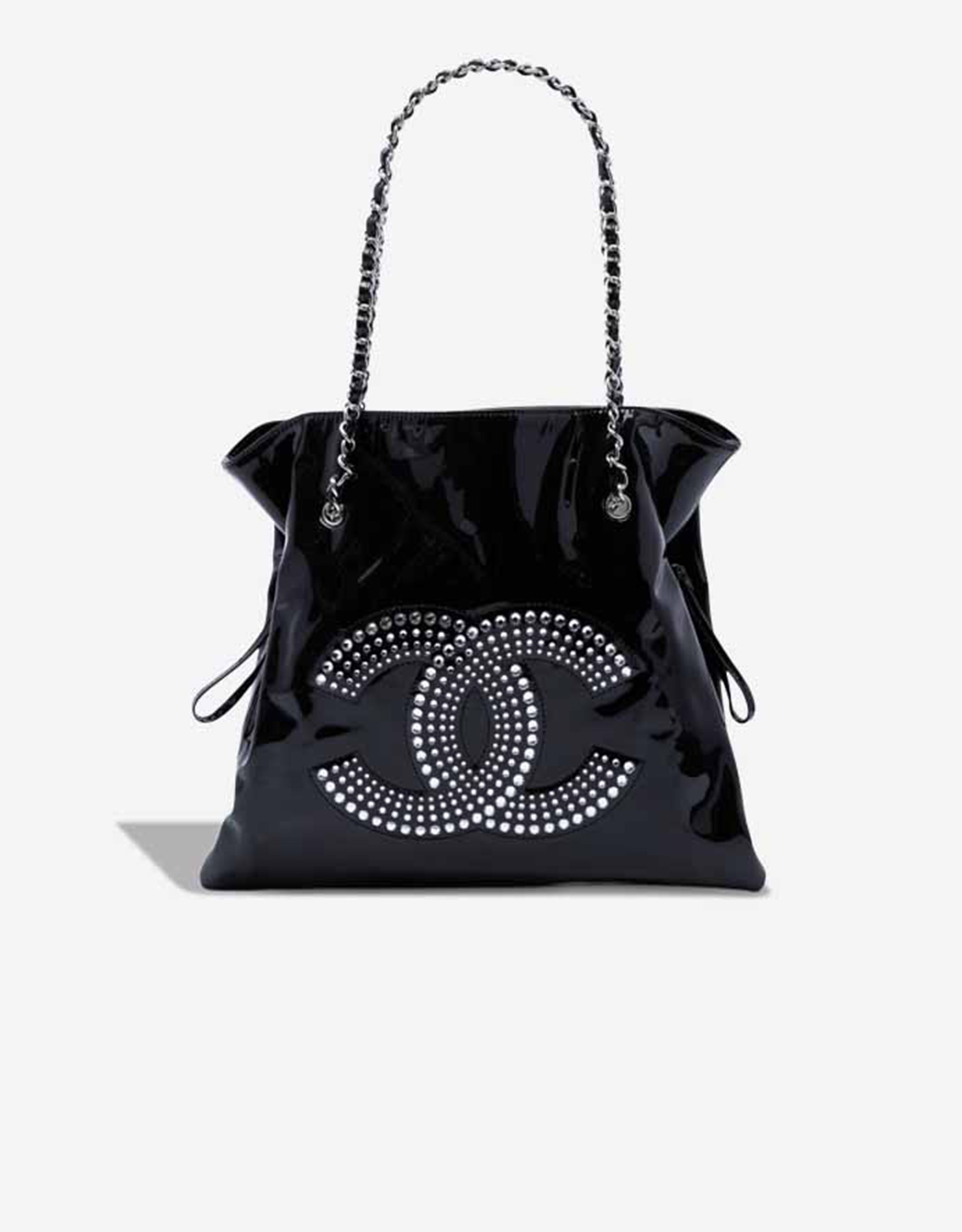 
		Shopping Tote Large Patent Black    