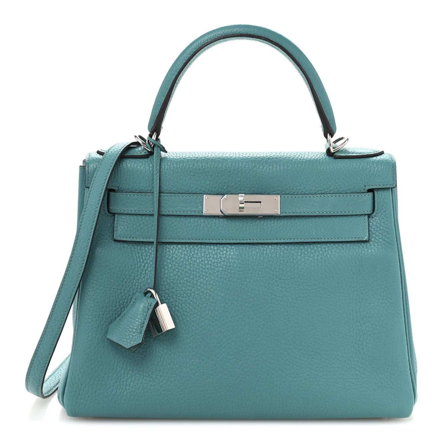 Hermes Taurillon Clemence Kelly Retourne 28 Turquoise