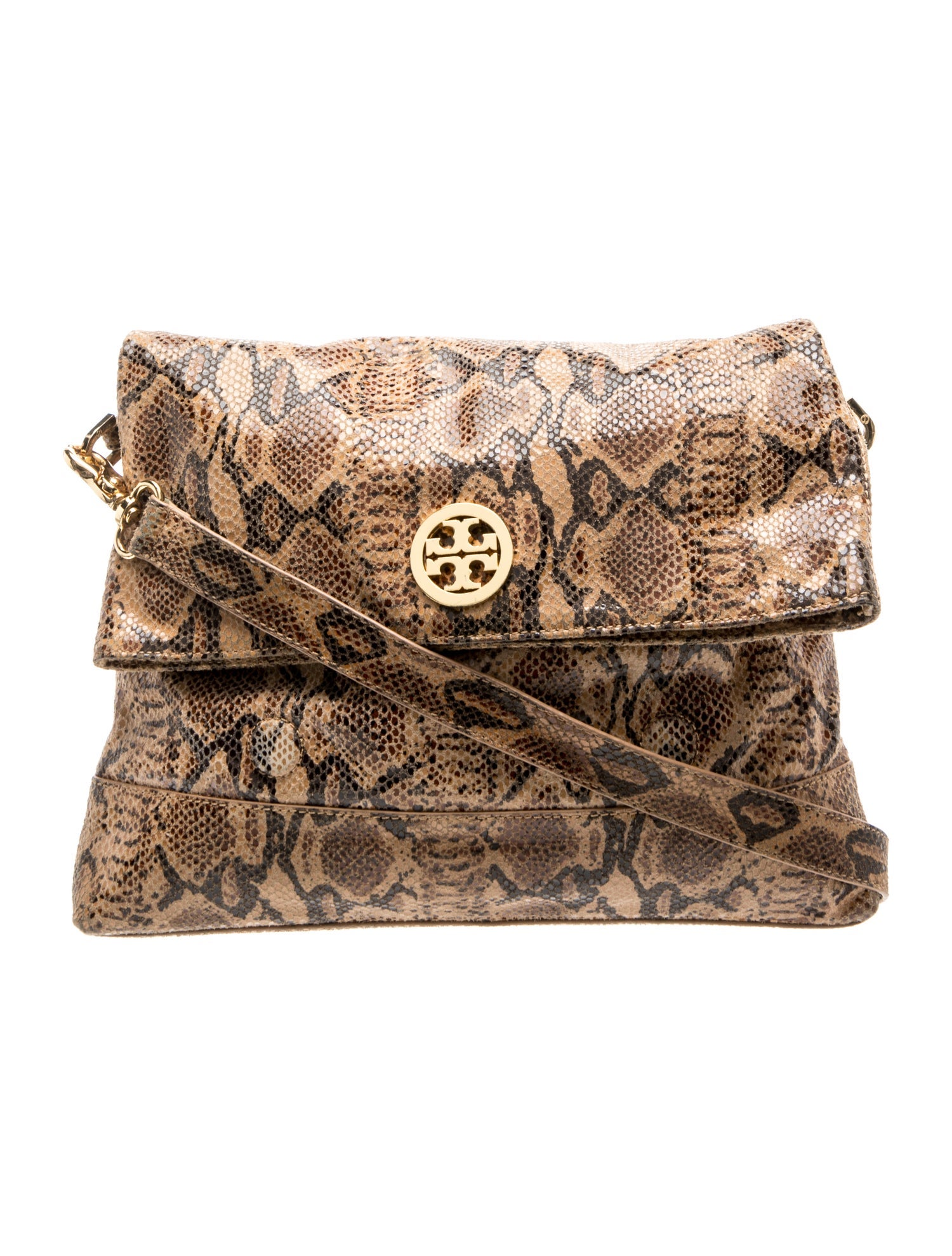 Embossed Leather Crossbody Bag