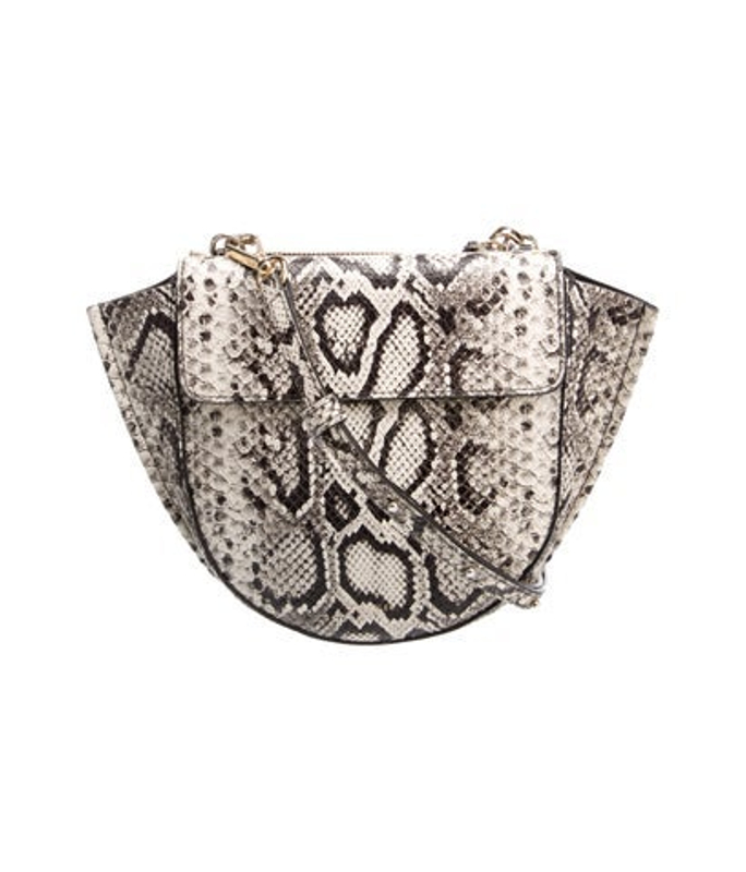 WANDLER Embossed Leather Minaudiere