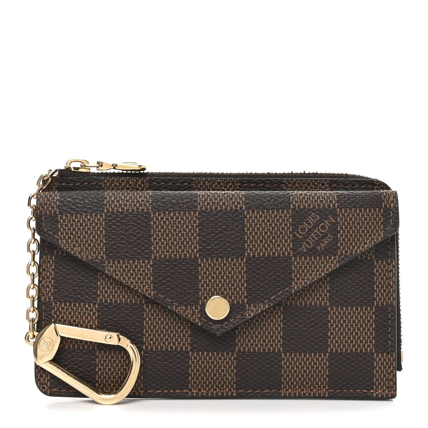 Louis Vuitton Damier Ebene Recto Verso Card Holder Red