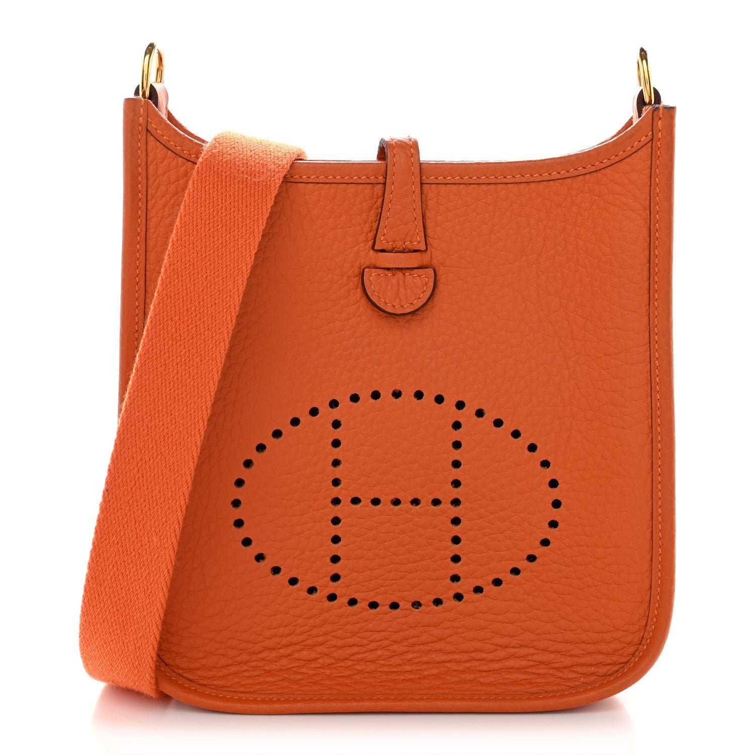 Hermes Taurillon Clemence Evelyne TPM Orange