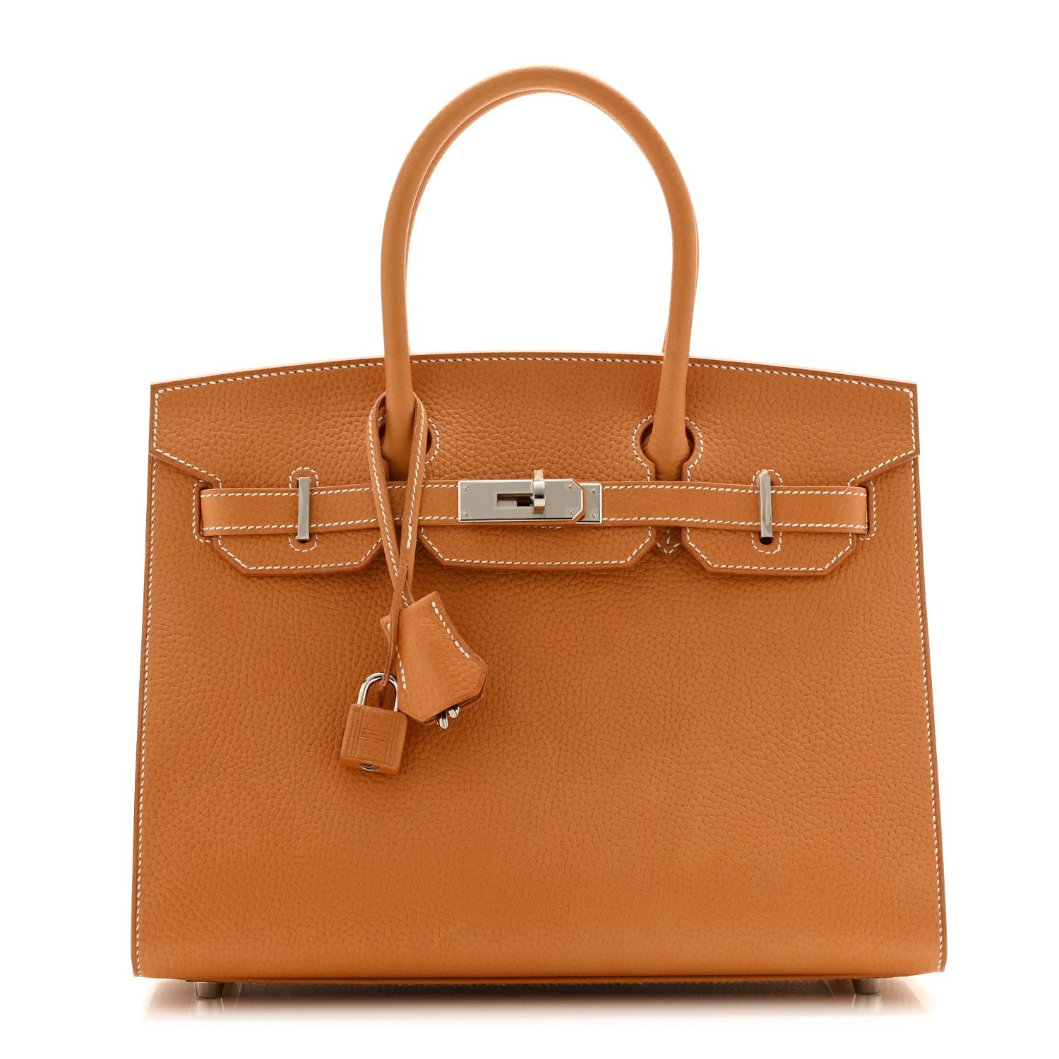 Hermes Vache Naturelle Grainee Birkin Sellier 30 Natural Sable