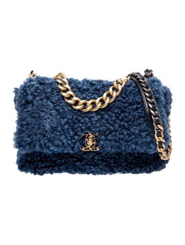 Large Shearling 19 Flap Bag