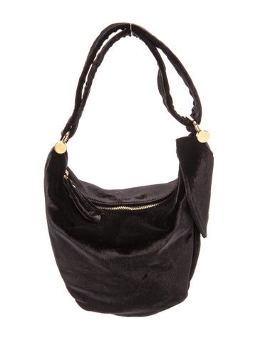 Velvet Top Handle Bag