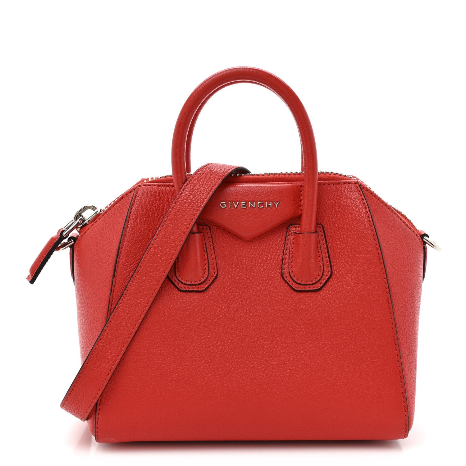 Givenchy Sugar Goatskin Mini Antigona Pop Red
