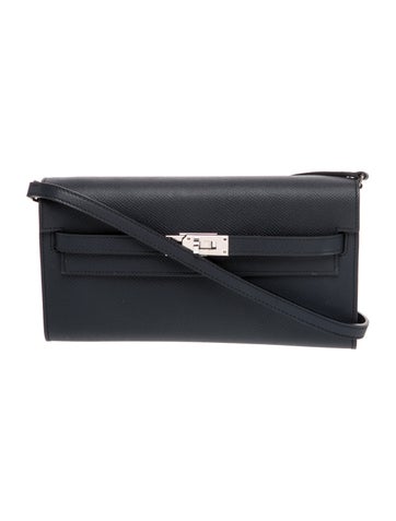Hermes Epsom Verso Kelly To Go Wallet w/ Strap
