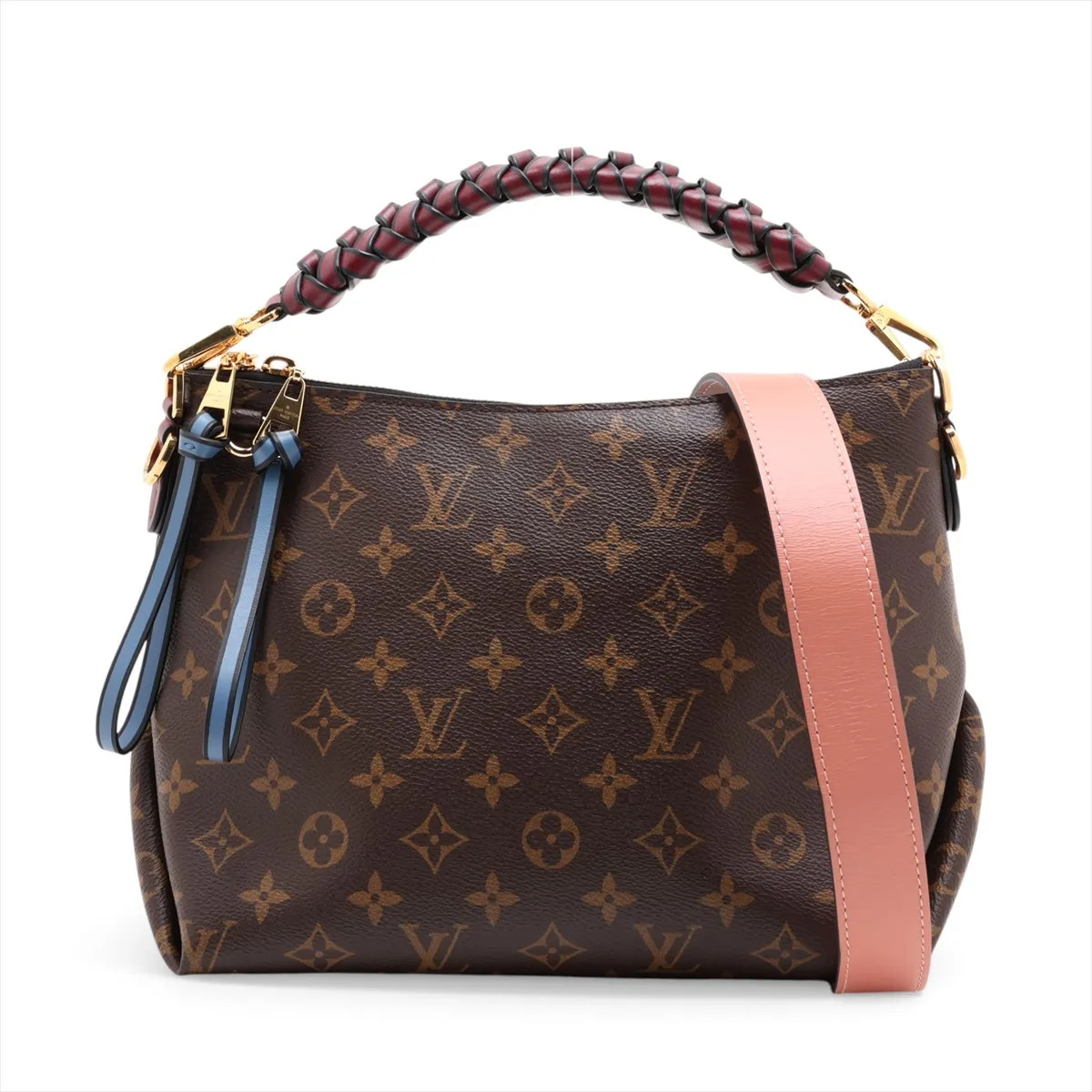 Louis Vuitton Monogram Mini Zipped Hobo M55090 Brown There was an RFID response