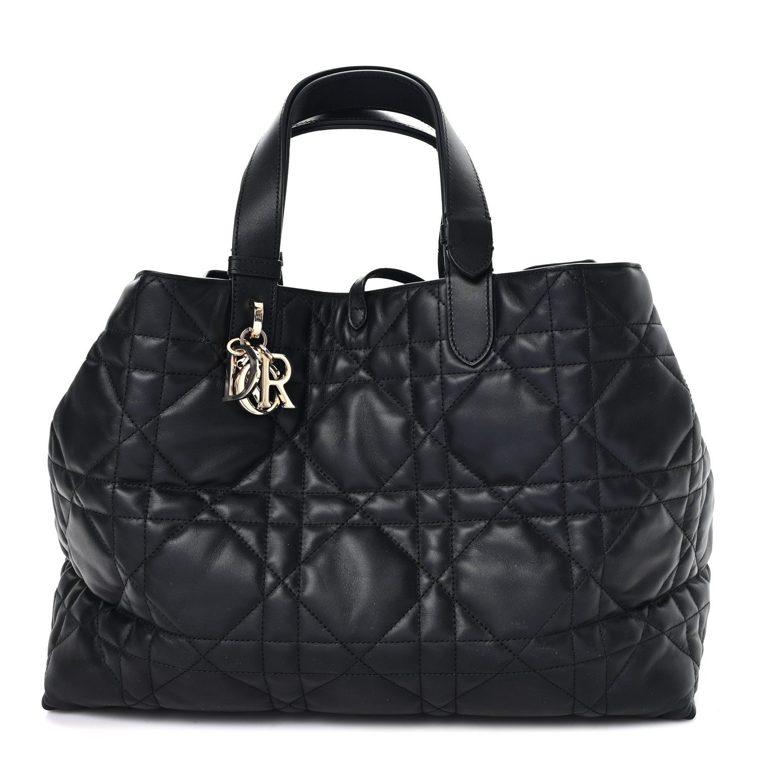 Christian Dior Calfskin Macrocannage Large Toujours Black
