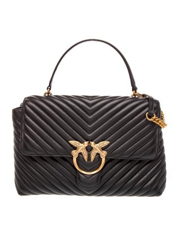 Pinko Leather Top Handle Bag