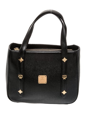 MCM Leather Top Handle Bag