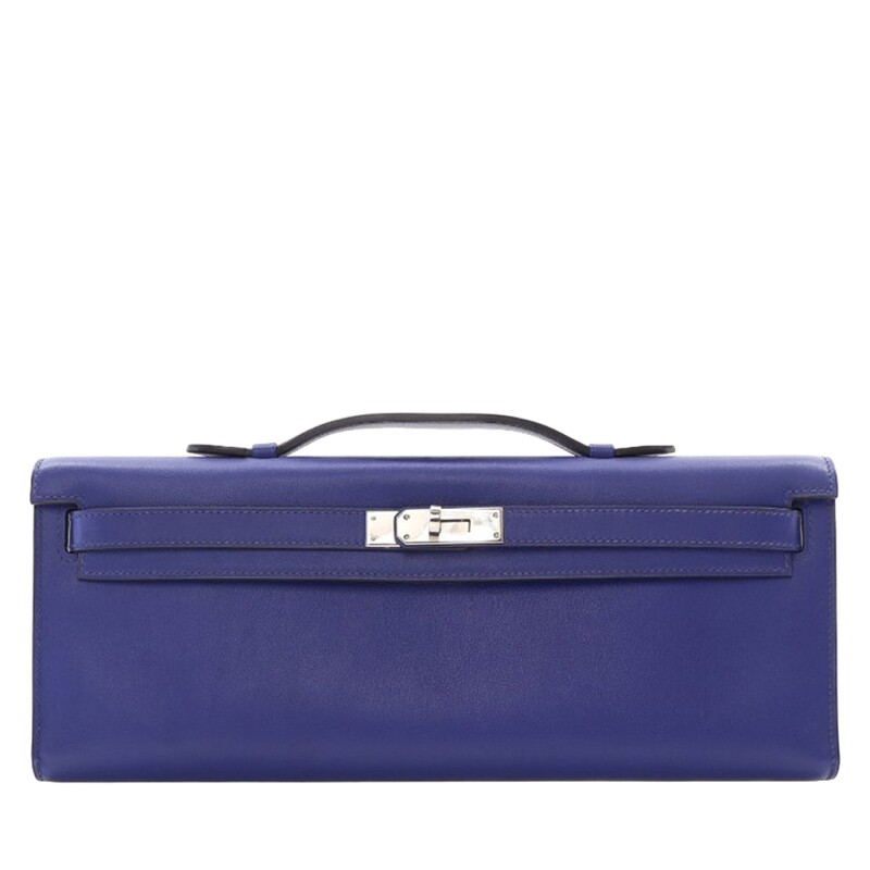 Hermes Bleu Electrique Swift Kelly Cut Palladium Hardware, 2011