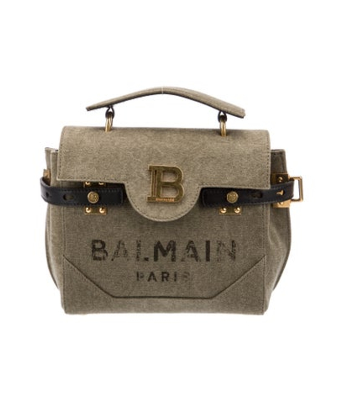 Balmain Canvas Top Handle Bag