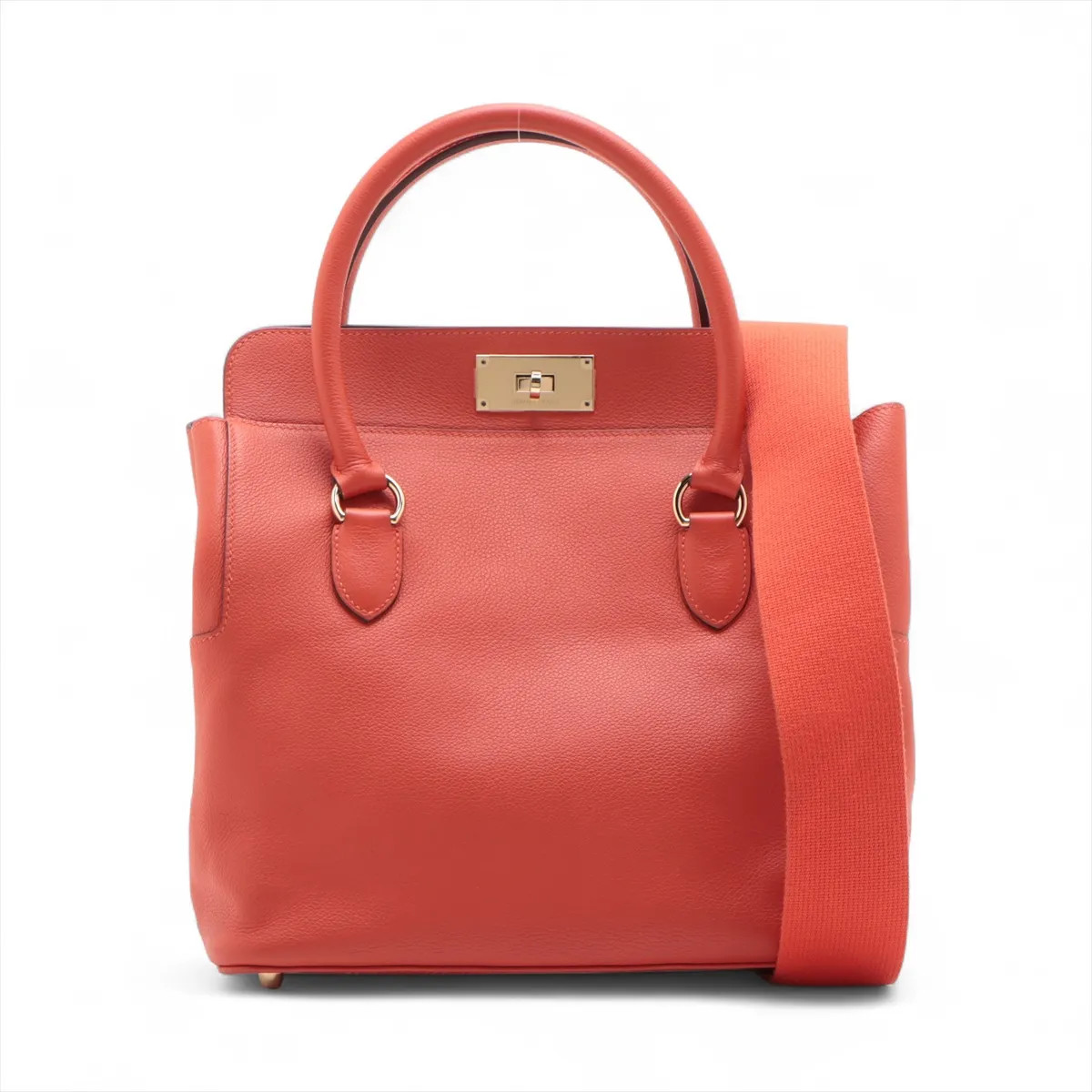 Hermès Toolbox 26 Verso Evercolor Orange poppy x rouge ash Gold Metal Fittings C
