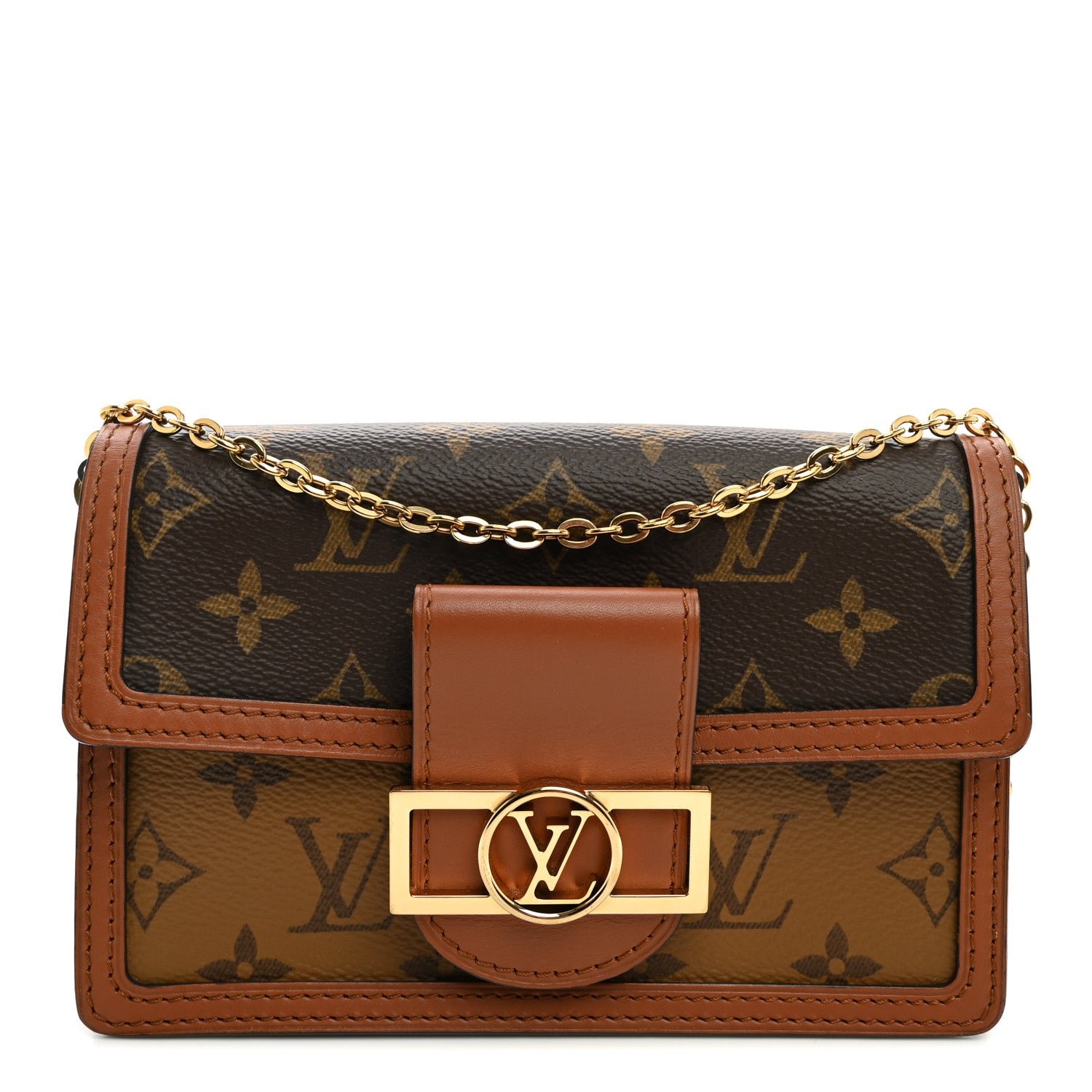 Louis Vuitton Louis Vuitton Reverse Monogram Dauphine Chain Wallet