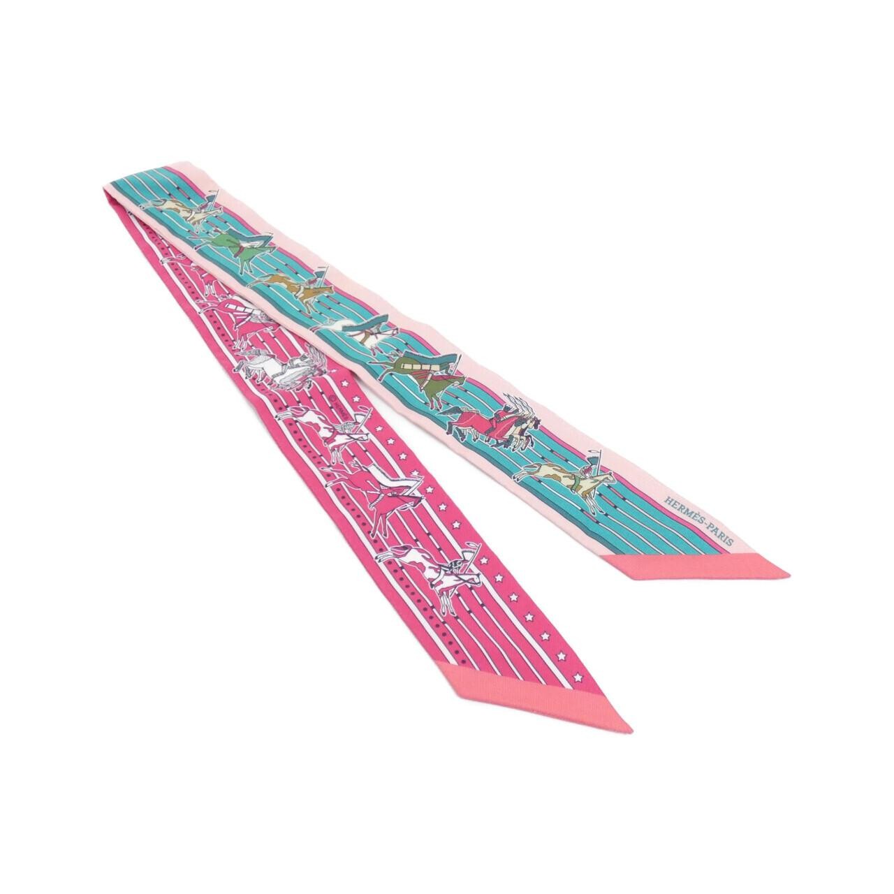 Hermès PANI LA SHAR PAWNEE Twilly Scarf 063587S