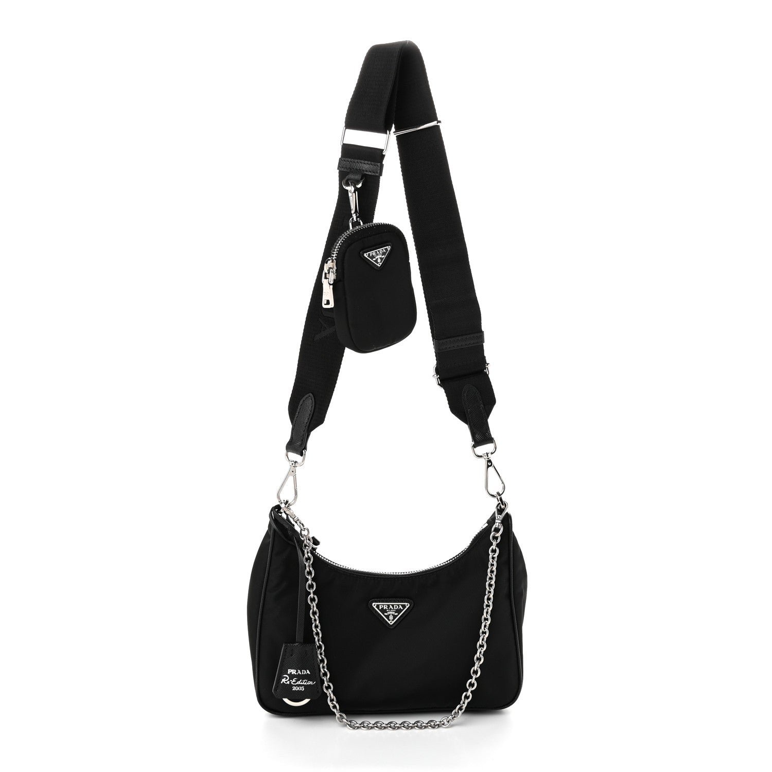 Prada Nylon Re-Edition 2005 Shoulder Bag Black
