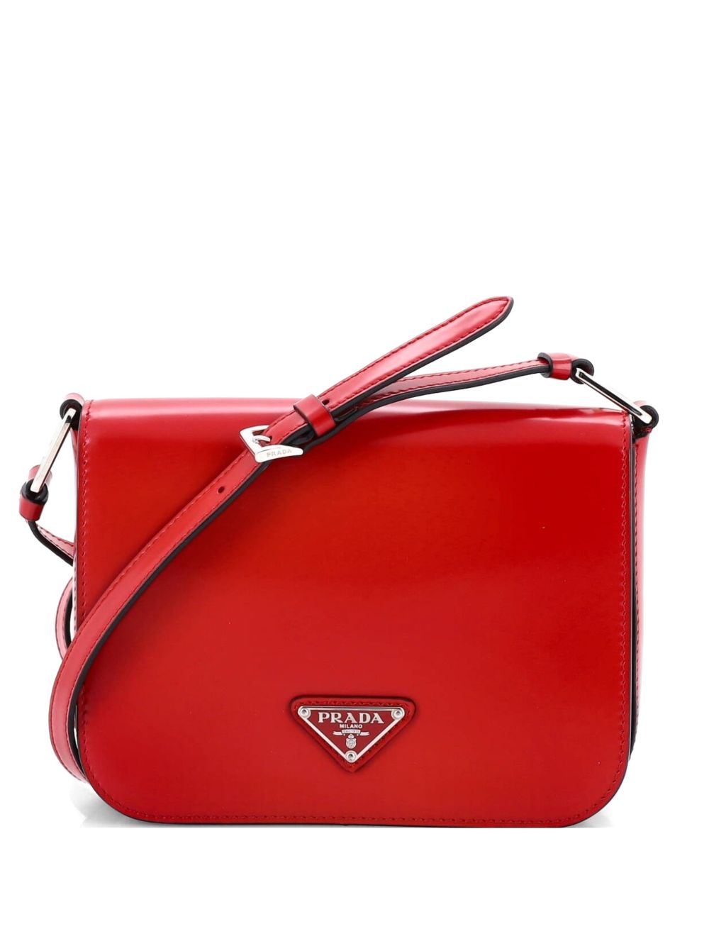 Prada Full Flap Spazzolato Leather Small shoulder bag