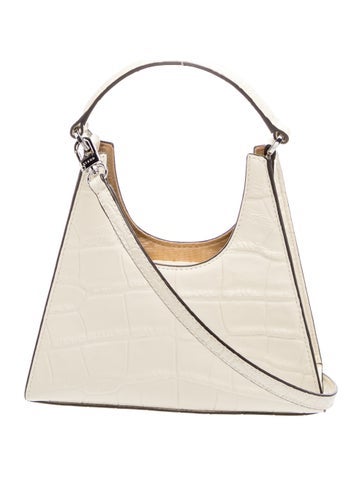 Staud Embossed Leather Top Handle Bag