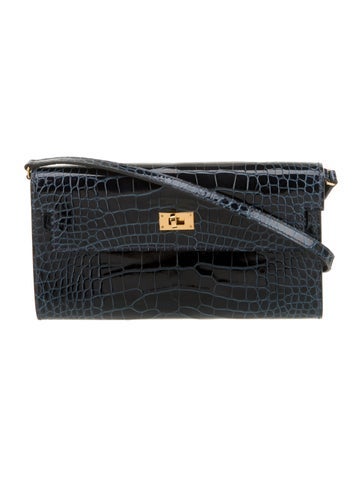 Hermes Shiny Alligator Kelly To Go Wallet
