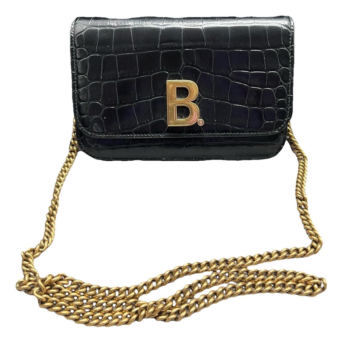 B leather handbag