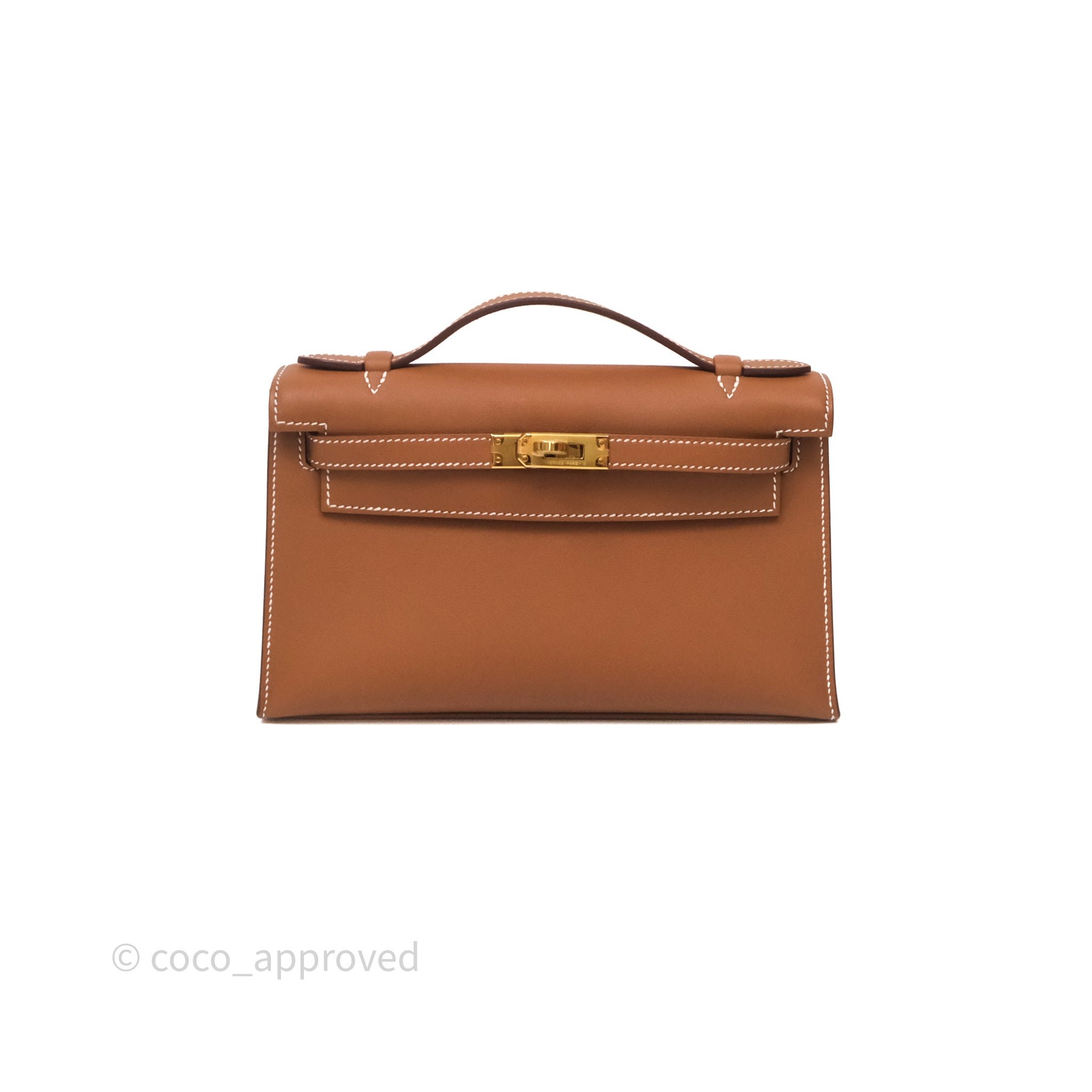 Hermès Kelly Pochette Gold 37 Swift Gold Hardware