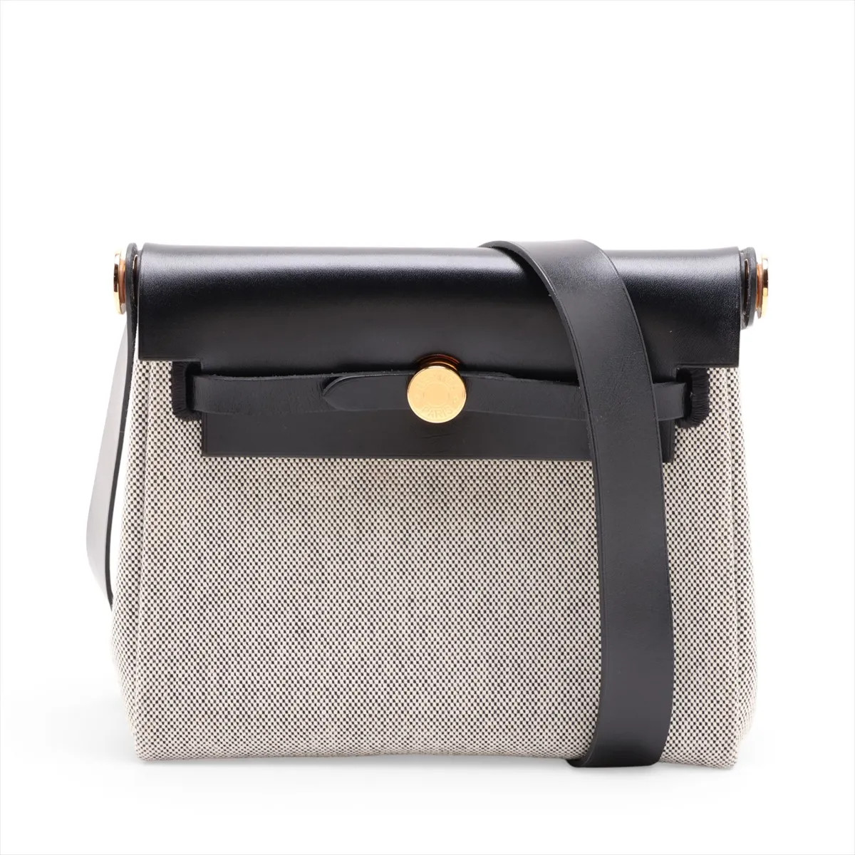 Hermès Herbag Zip 20 Mini Twirl Ash x Vash Hunter Black Gold Metal Fittings