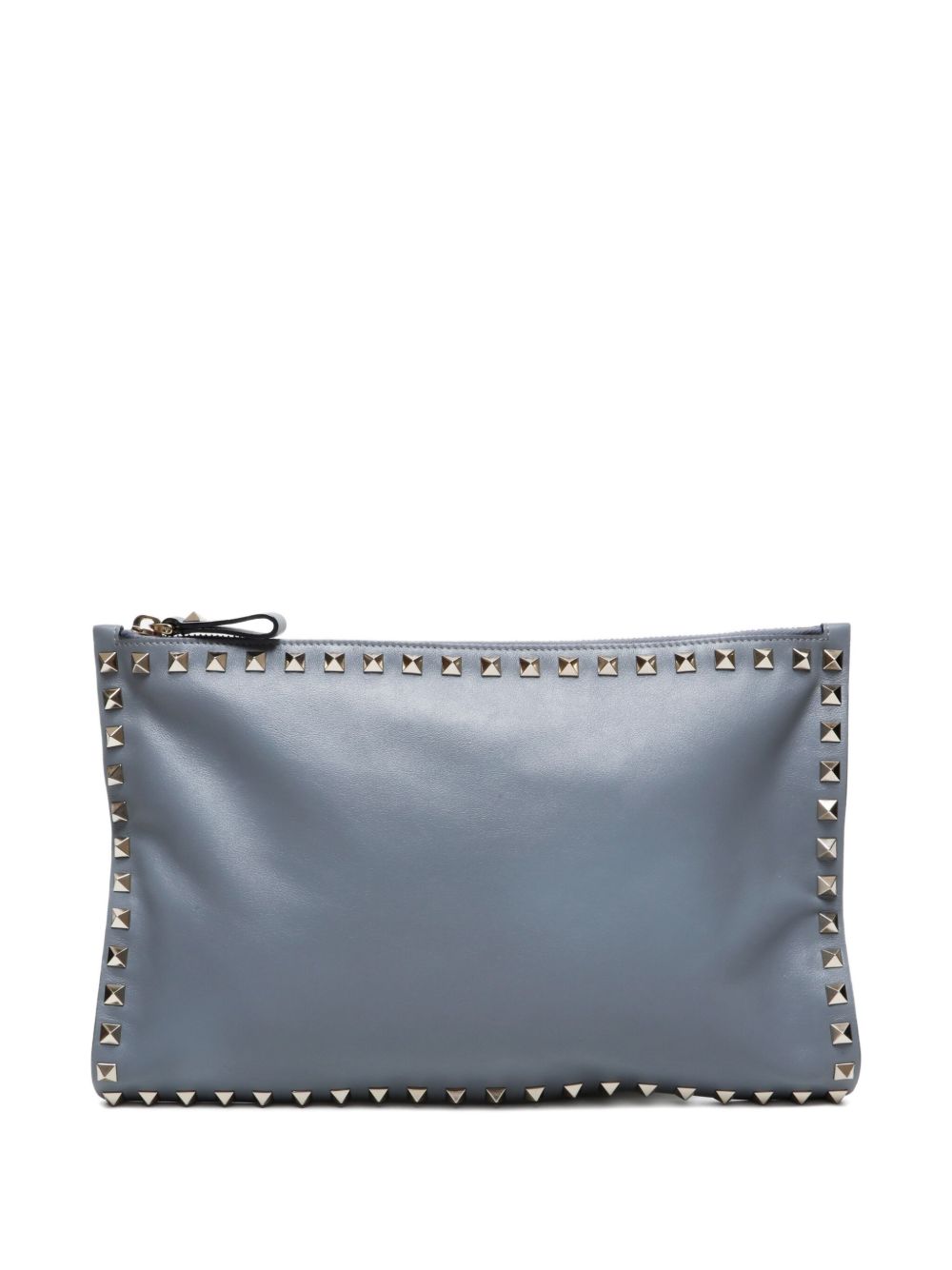 2000-2020s stud-embellished leather clutch bag