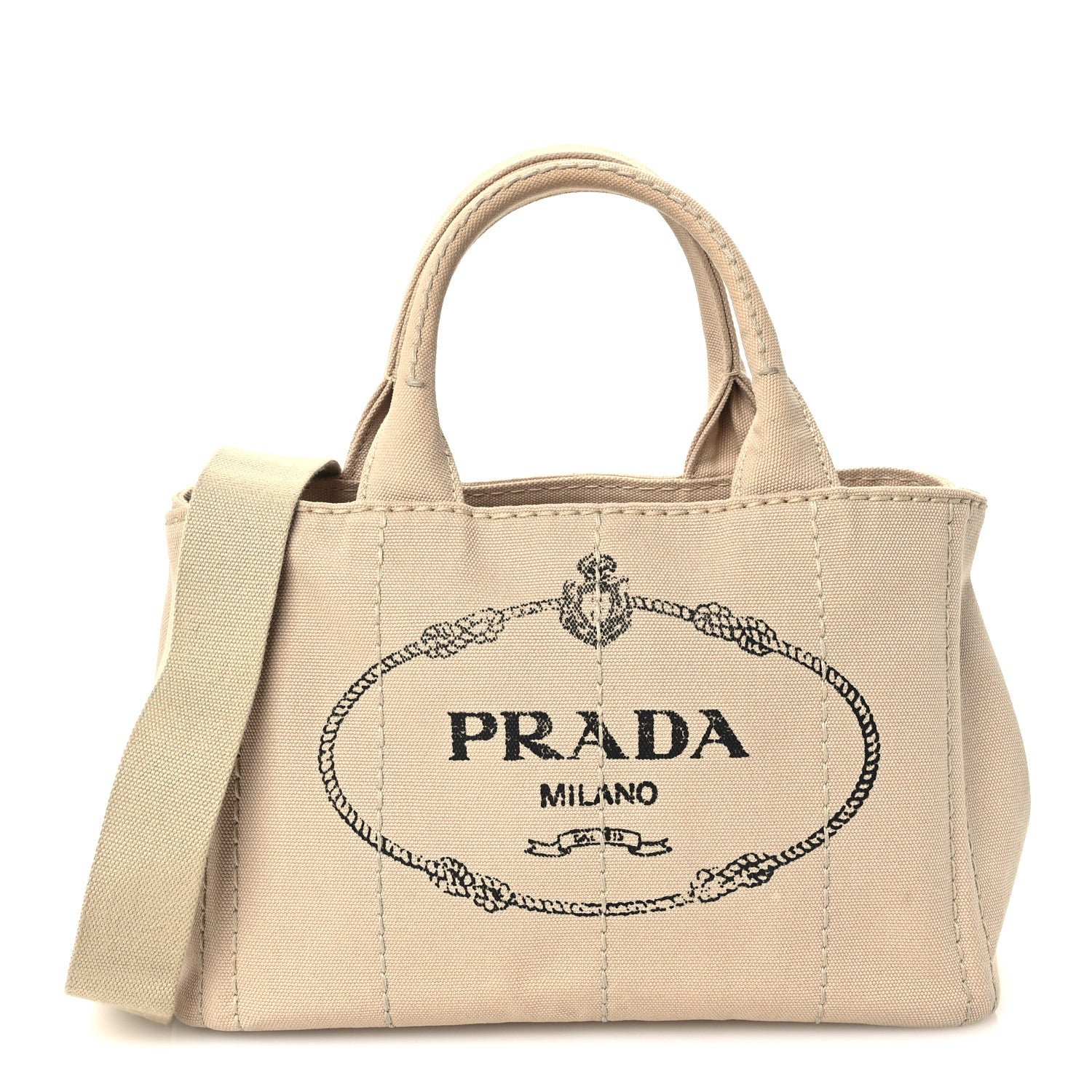 Prada Canapa Small Logo Tote Corda