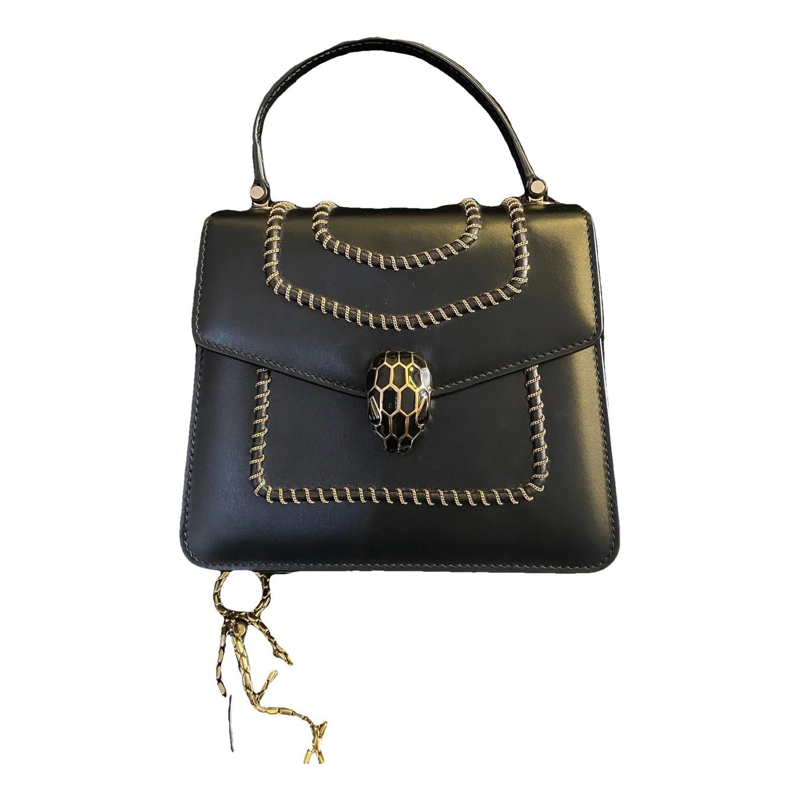 Serpenti leather handbag