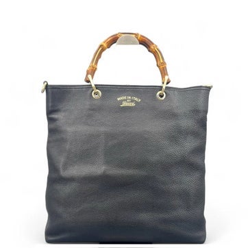 Calfskin Bamboo Shopper Tote