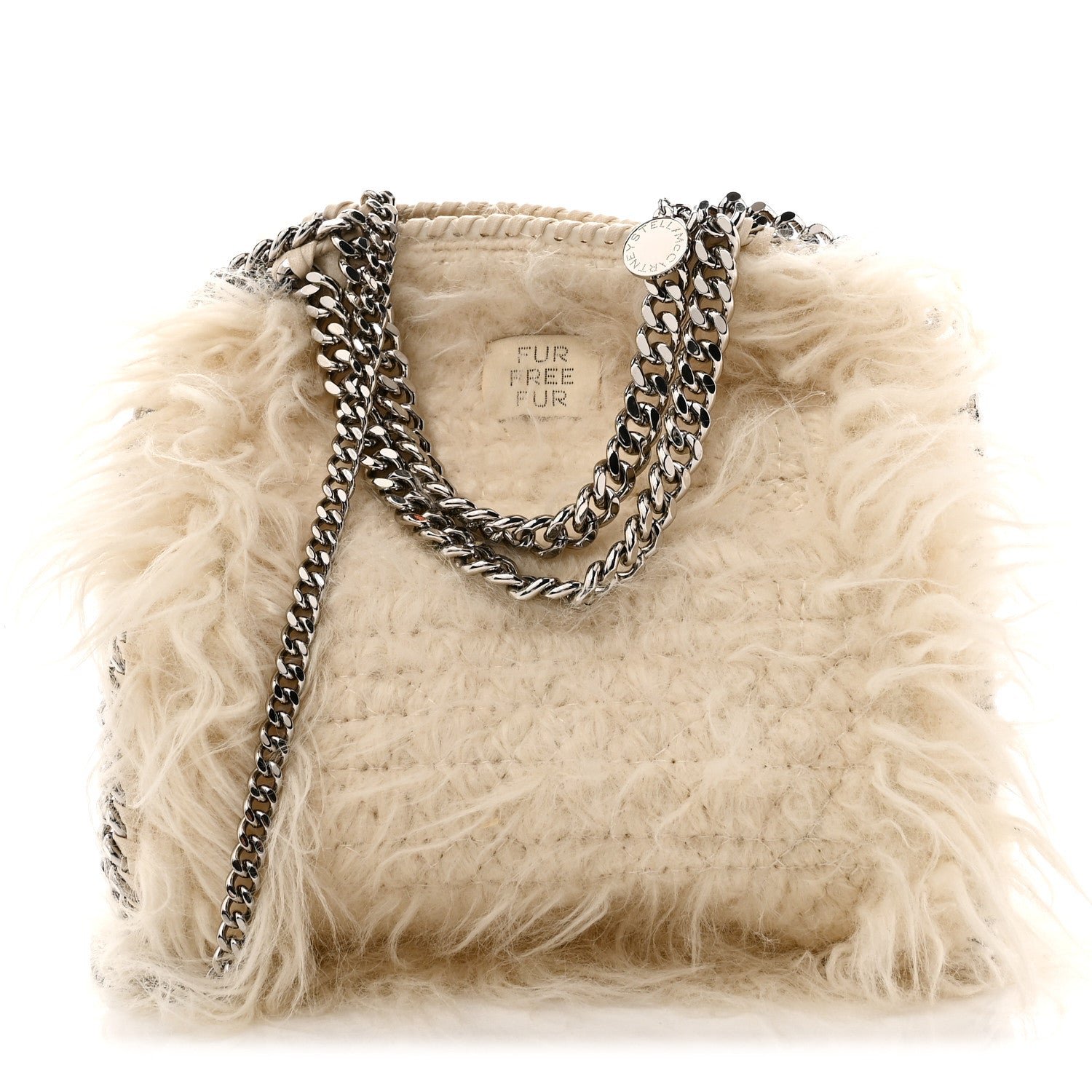 Stella McCartney Eco Fur Mini Falabella Tote Ivory