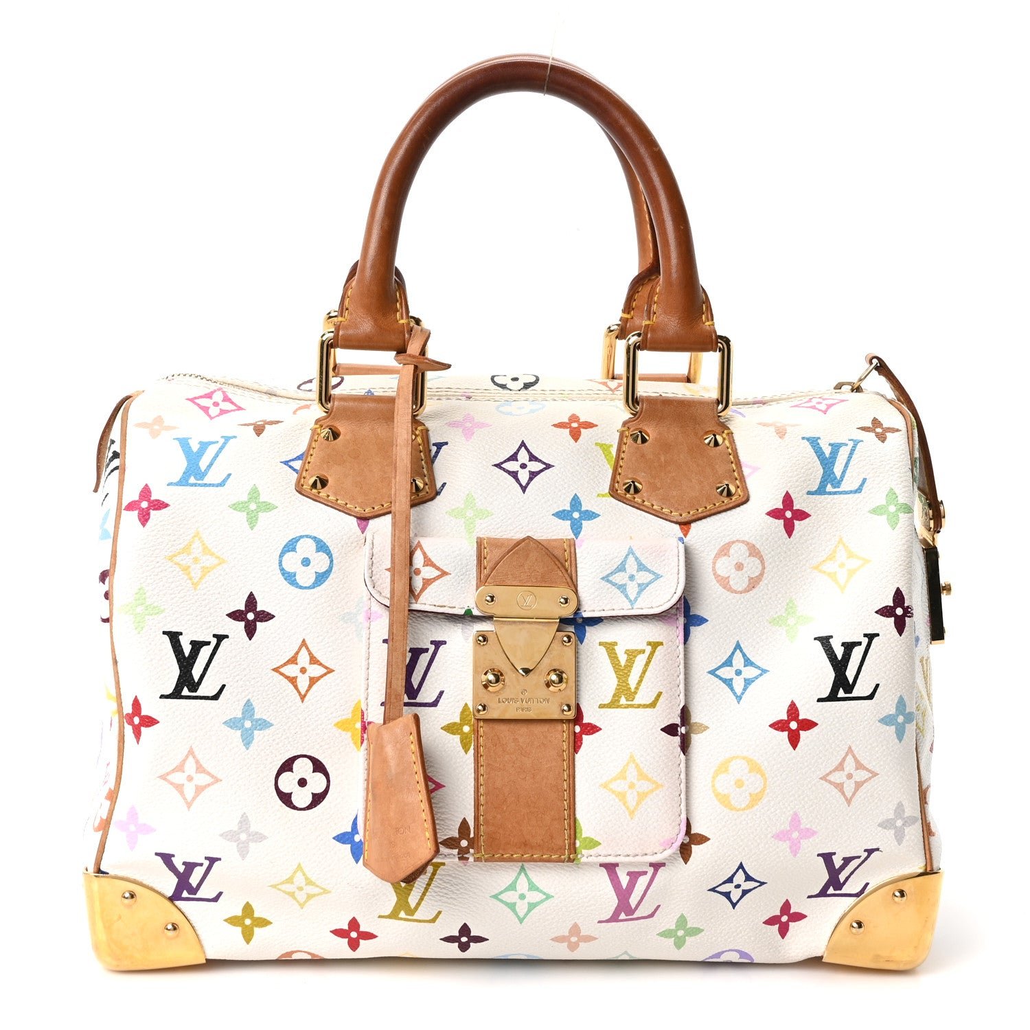 Louis Vuitton Monogram Multicolor Speedy 30 White